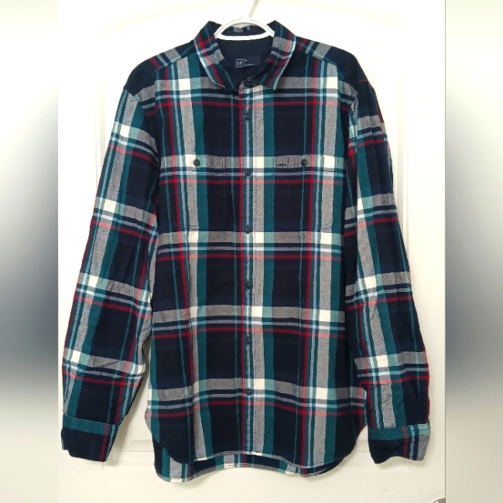 Gap Men's Button Down Long Sleeve Polo Shirt Size XL Regular